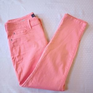 NYDJ Los Angeles PEACH COLOR  STRAIGHT LEG Lift Tuck STRETCH JEANS SZ 8